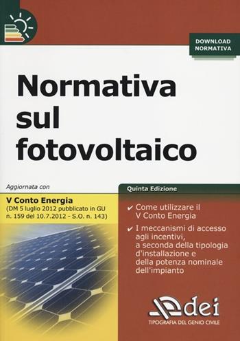 Normativa sul fotovoltaico  - Libro DEI 2012 | Libraccio.it