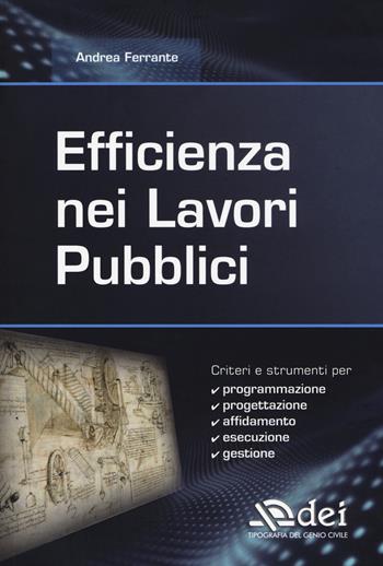 Efficienza nei lavori pubblici - Andrea Ferrante - Libro DEI 2017 | Libraccio.it