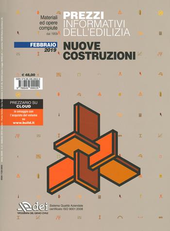 Prezzi informativi dell'edilizia. Nuove costruzioni. Febbraio 2019  - Libro DEI 2019, Prezzari per l'edilizia | Libraccio.it