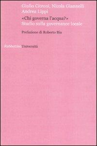 Chi governa l'acqua? Studio sulla governance locale - Giulio Citroni, Nicola Giannelli, Andrea Lippi - Libro Rubbettino 2008, Università | Libraccio.it