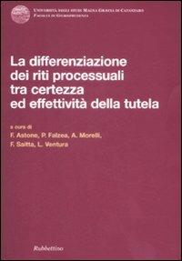 Differenziazione dei riti processuali tra certezza ed effettività della tutela. Atti del Convegno (Catanzaro, 18-19 ottobre 2007)  - Libro Rubbettino 2009, Univ. Catanzaro. Facoltà giurisprudenza | Libraccio.it