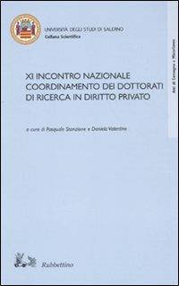 Undicesimo incontro nazionale coordinamento dei dottorati di ricerca in diritto privato  - Libro Rubbettino 2009, Atti convegno | Libraccio.it