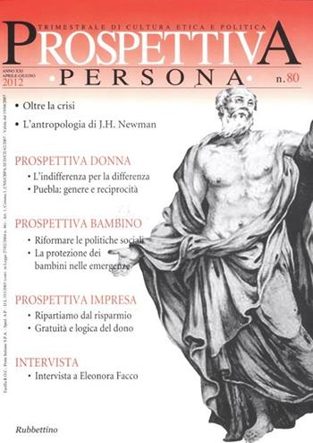 Prospettiva persona n. 80  - Libro Rubbettino 2020 | Libraccio.it