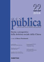 Res publica (2018). Vol. 22: Storia e prospettive della dottrina sociale della chiesa.