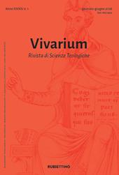 Vivarium. Rivista di scienze teologiche (2026). Vol. 1