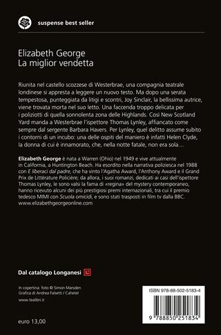 La miglior vendetta - Elizabeth George - Libro TEA 2018, Suspense best seller | Libraccio.it