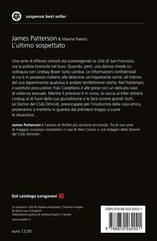 L'ultimo sospettato - James Patterson, Maxine Paetro, Maxine Paetro - Libro TEA 2021, Suspense best seller | Libraccio.it