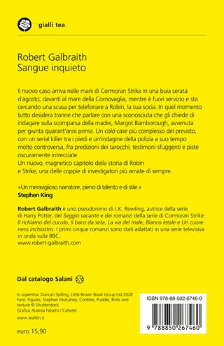 Sangue inquieto. Un'indagine di Cormoran Strike - Robert Galbraith - Libro TEA 2023, Gialli TEA | Libraccio.it