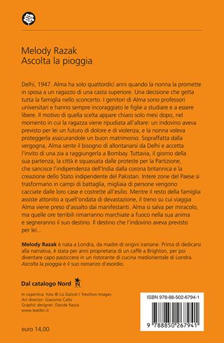 Ascolta la pioggia - Melody Razak - Libro TEA 2024, Narrativa best seller | Libraccio.it