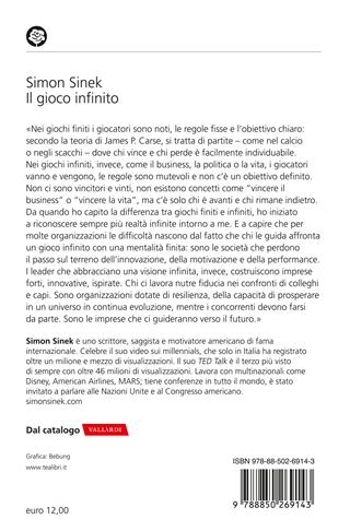 Il gioco infinito - Simon Sinek - Libro TEA 2024, Saggi best seller | Libraccio.it