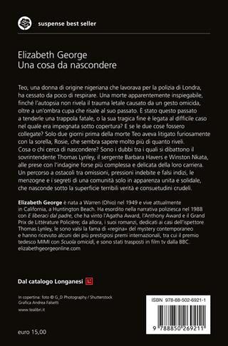 Una cosa da nascondere - Elizabeth George - Libro TEA 2024, Suspense best seller | Libraccio.it