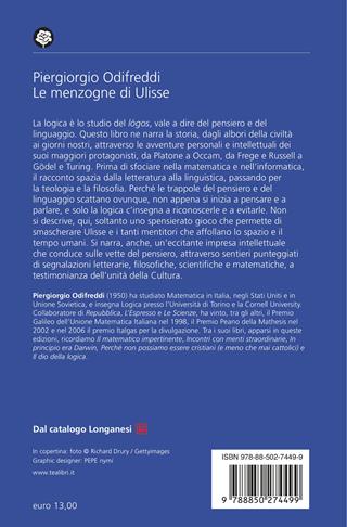 Le menzogne di Ulisse. L'avventura della logica da Parmenide ad Amartya Sen - Piergiorgio Odifreddi - Libro TEA 2026, Saggi best seller | Libraccio.it
