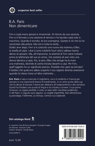 Non dimenticare - B. A. Paris - Libro TEA 2026, Suspense best seller | Libraccio.it