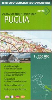 Puglia 1:200 000. Ediz. multilingue  - Libro De Agostini 2005, Carte stradali regionali d'Italia | Libraccio.it