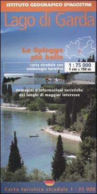 Lago di Garda 1:75 000. Con guida turistica. Ediz. italiana e tedesca  - Libro De Agostini 2006, Carta turistica stradale | Libraccio.it