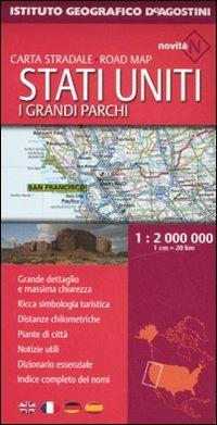 Stati Uniti. I grandi parchi. Carta stradale 1:2.000.000  - Libro De Agostini 2007, Carte stradali estero | Libraccio.it