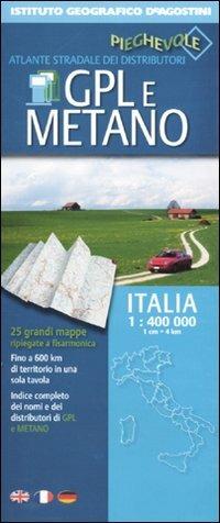 Atlante stradale dei distributori GPL e metano 1:400.000  - Libro De Agostini 2009, Atlanti stradali | Libraccio.it