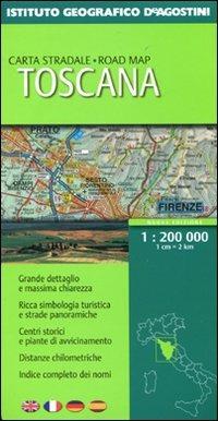 Toscana 1:200.000. Ediz. multilingue  - Libro De Agostini 2012, Carte stradali regionali d'Italia | Libraccio.it
