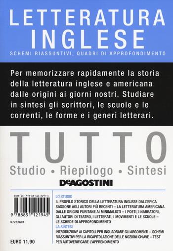 Tutto letteratura inglese. Schemi riassuntivi, quadri di approfondimento  - Libro De Agostini 2014, Tutto | Libraccio.it