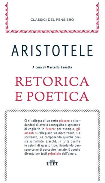 Retorica e poetica - Aristotele - Libro UTET 2015, Classici del pensiero | Libraccio.it