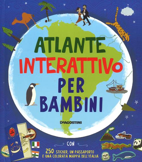 Atlante interattivo per bambini. Con adesivi - Jenny Slater