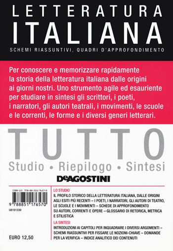 Tutto letteratura italiana  - Libro De Agostini 2020, Tutto | Libraccio.it