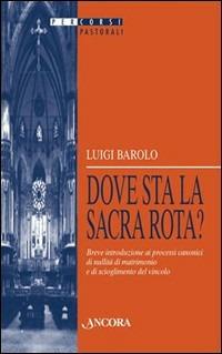 Dove sta la Sacra Rota? Breve introduzione ai processi canonici di nullità di matrimonio e di scioglimento del vincolo - Luigi Barolo - Libro Ancora 2008, Percorsi pastorali | Libraccio.it