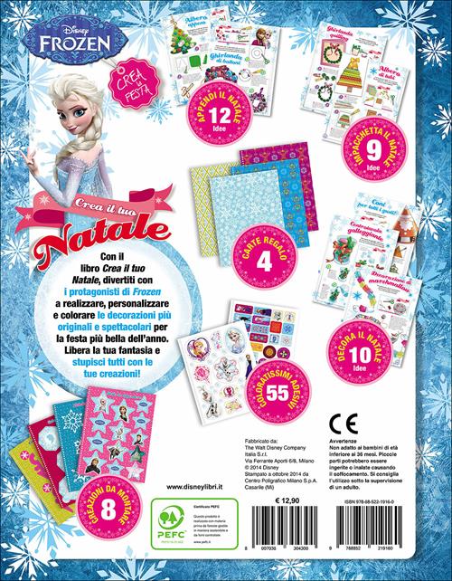 Crea il tuo Natale. Frozen. Con gadget - Libro Disney Libri 2014, Crea la  festa