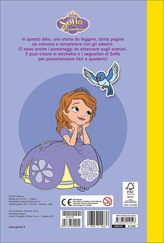 Sofia la principessa. Con adesivi. Ediz. illustrata  - Libro Disney Libri 2015, Staccattacca & colora | Libraccio.it