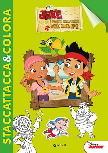 Jake e i pirati dell'isola che non c'è. Con adesivi. Ediz. illustrata  - Libro Disney Libri 2015, Staccattacca & colora | Libraccio.it