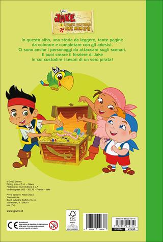 Jake e i pirati dell'isola che non c'è. Con adesivi. Ediz. illustrata  - Libro Disney Libri 2015, Staccattacca & colora | Libraccio.it