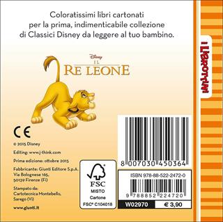 Il re Leone  - Libro Disney Libri 2015, I librottini | Libraccio.it