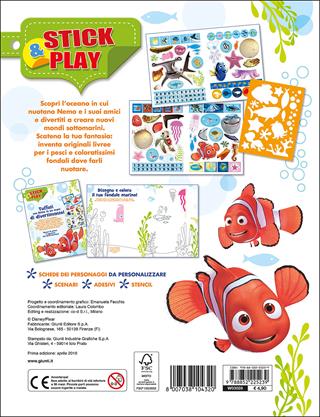 Crea il tuo mondo marino. Alla ricerca di Nemo. Stick & play. Con adesivi. Ediz. illustrata  - Libro Disney Libri 2016 | Libraccio.it