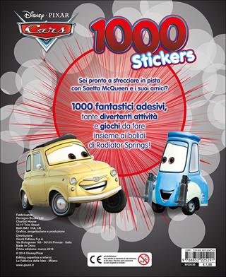 Cars. 1000 stickers. Con adesivi. Ediz. illustrata  - Libro Disney Libri 2016, Stickerfun | Libraccio.it