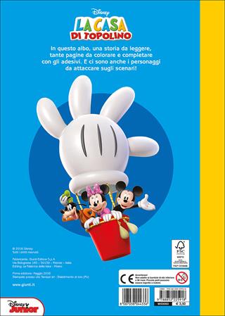 La casa di Topolino. Staccattacca e colora. Con adesivi. Ediz. illustrata  - Libro Disney Libri 2016, Staccattacca & colora | Libraccio.it