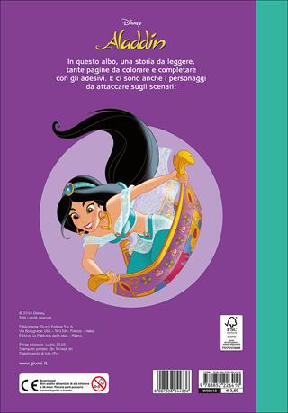 Aladdin. Staccattacca e colora. Con adesivi. Ediz. illustrata  - Libro Disney Libri 2016, Staccattacca & colora | Libraccio.it