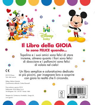 Il libro della gioia. Io sono felice quando...  - Libro Disney Libri 2018, Disney baby | Libraccio.it