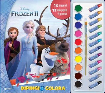 Frozen 2. Dipingi &colora. Con 12 pastelli a cera, 10 acquerelli e 1 pennello  - Libro Disney Libri 2019 | Libraccio.it
