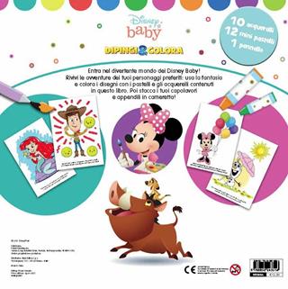 Disney baby. Dipingi & colora. Ediz. a colori. Con 12 mini pastelli, 10 acquerelli e 1 pennello  - Libro Disney Libri 2021 | Libraccio.it