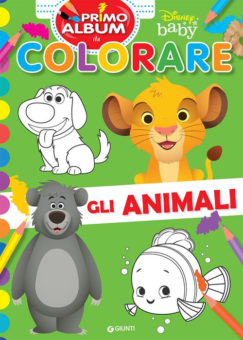 Gli animali. Disney baby. Ediz. a colori - Libro Disney Libri 2022, Primo  album da colorare