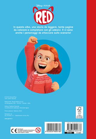 Red. Staccattacca & colora. Con adesivi. Ediz. a colori  - Libro Disney Libri 2022, Staccattacca & colora | Libraccio.it