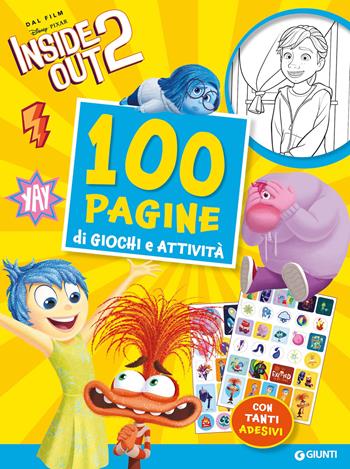 100 pagine di giochi e attività. Inside Out 2. Con adesivi. Ediz. a colori  - Libro Disney Libri 2025 | Libraccio.it