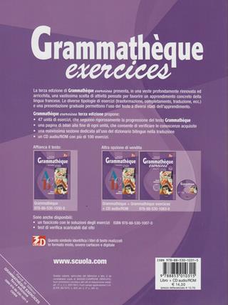 Grammathèque. Exercices. Per le Scuole superiori. Con CD Audio - Lidia Parodi, Marina Vallacco - Libro Black Cat-Cideb 2010, Francese. Grammatica | Libraccio.it