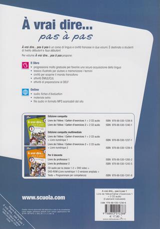À vrai dire... pas a pas. Livre de l'élève-Cahier d'exercices. Per le Scuole superiori. Con 2 CD Audio. Con DVD-ROM. Vol. 1 - Régine Boutégège - Libro Black Cat-Cideb 2012 | Libraccio.it