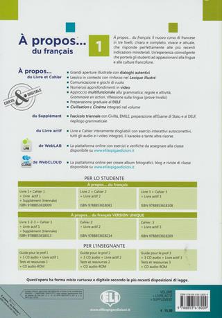 A propos 1. Livre de l'élève et cahier-Competences-Livre actif. Volume unico. Con CD-ROM - A. M. Crimi, D. Hatuel - Libro ELI 2014, Corso di lingua francese | Libraccio.it