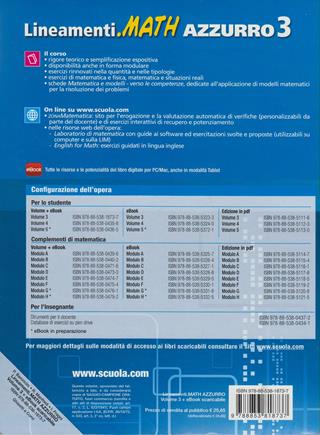 Lineamenti.math azzurro. Ediz. riforma. Per le Scuole superiori. Vol. 3: Scomposizione in fattori dei polinomi e applicazioni-Equazioni - Ilaria Fragni, Roberto Manfredi - Libro Ghisetti e Corvi 2012 | Libraccio.it