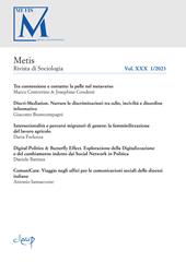 Metis. Ricerche di sociologia, psicologia e antropologia della comunicazione (2023). Vol. 30