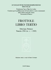Frottole libro Tertio. Ediz. critica