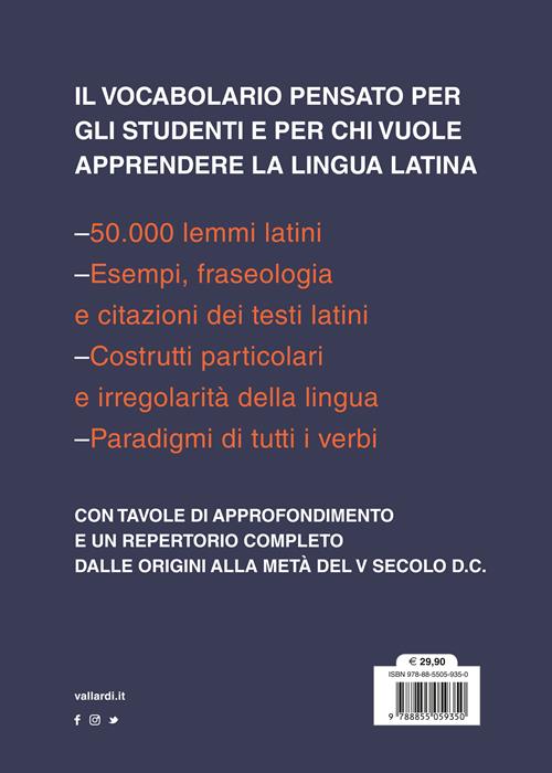 Vocabolario latino - Italo Lana - Libro Vallardi A. 2023