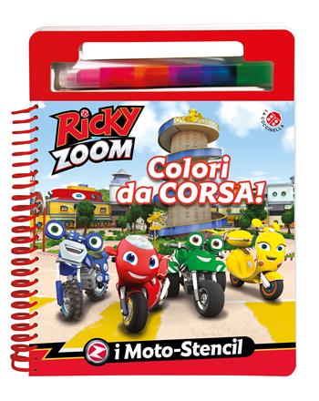 Colori da corsa. I moto-stencil. Ediz. a colori  - Libro La Coccinella 2021, Ricky Zoom | Libraccio.it